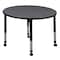 Regency Round Mobile Tables, 30 W, 30 L, 23-34 H, Wood, Metal, Grey TB30RNDGYAPCBK - alternate 1